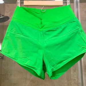Lime green lululemon shorts